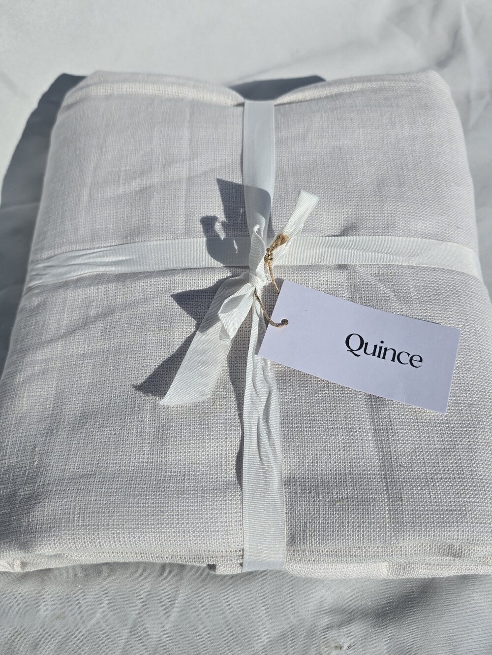 Quince 48x84 Heavyweight European Linen FILTERING Cloud Curtain 48"x84" Biege